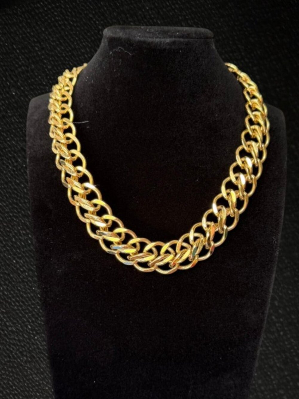 Vintage Napier Gold Tone Chunky Chain Link Necklace & Bracelet Set Statement 80s - Picture 5 of 7